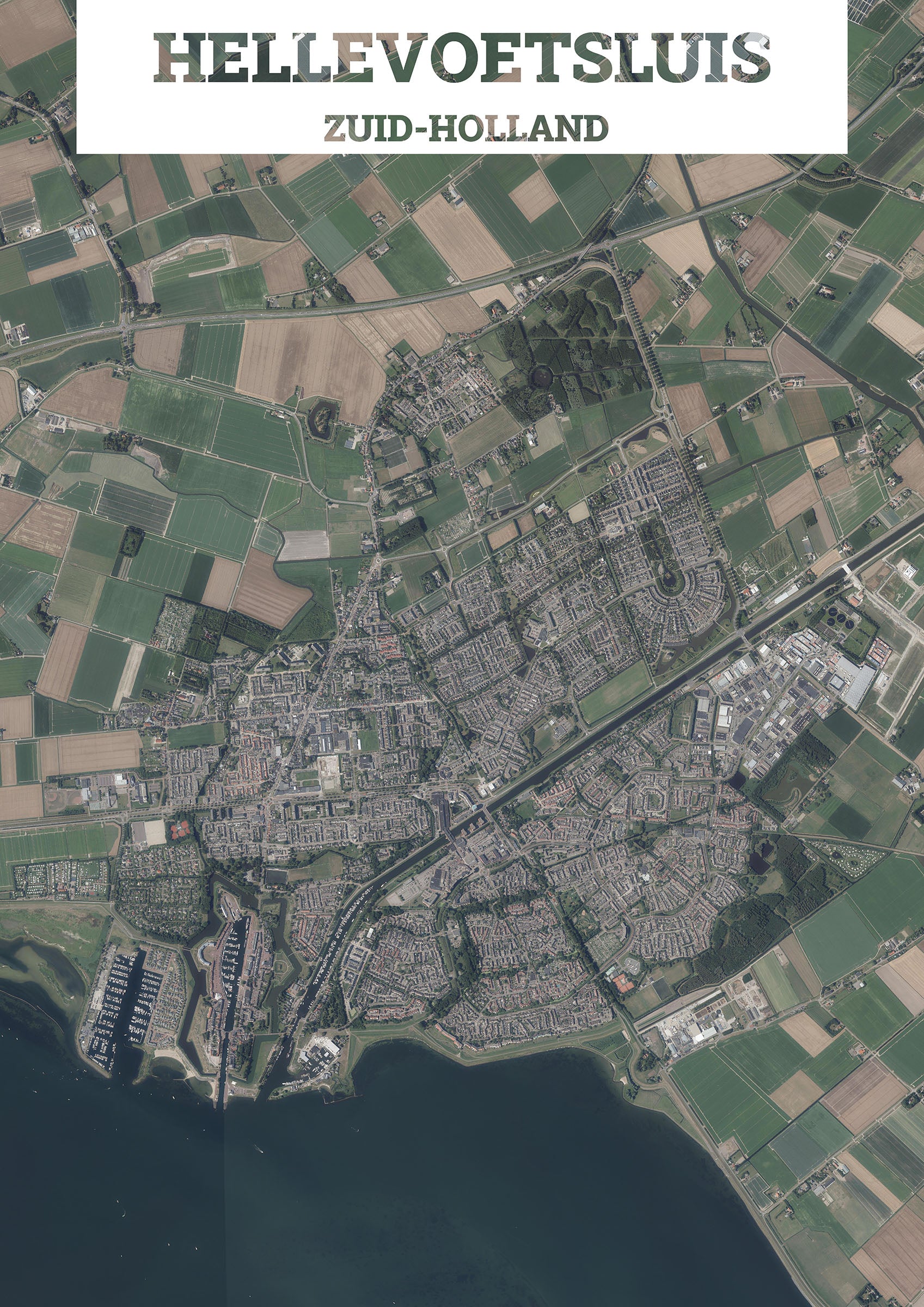 Luchtfoto van Hellevoetsluis Earth Art