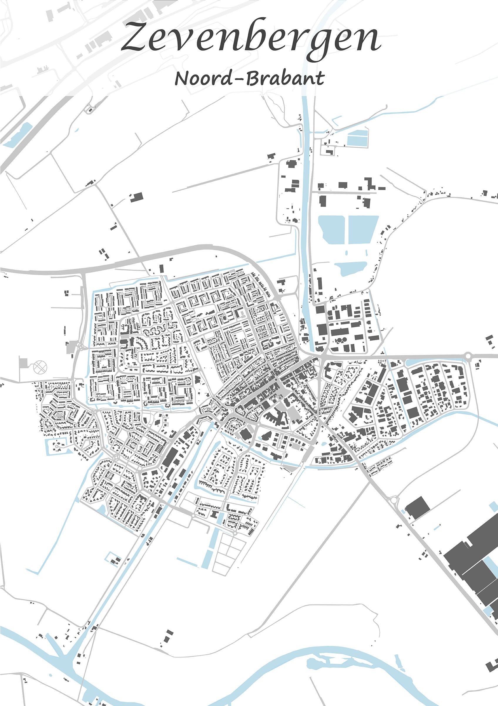 Stadskaart van Zevenbergen Earth Art