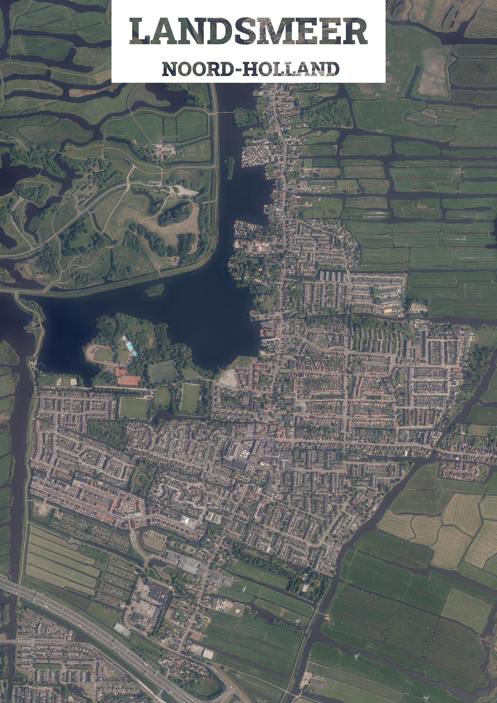 Luchtfoto van Landsmeer Earth Art