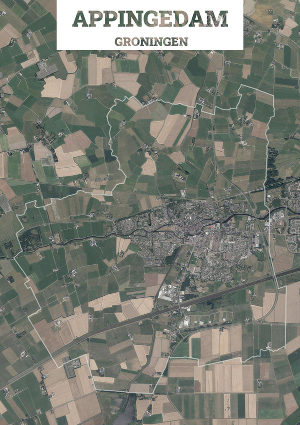 Luchtfoto van de gemeente Appingedam