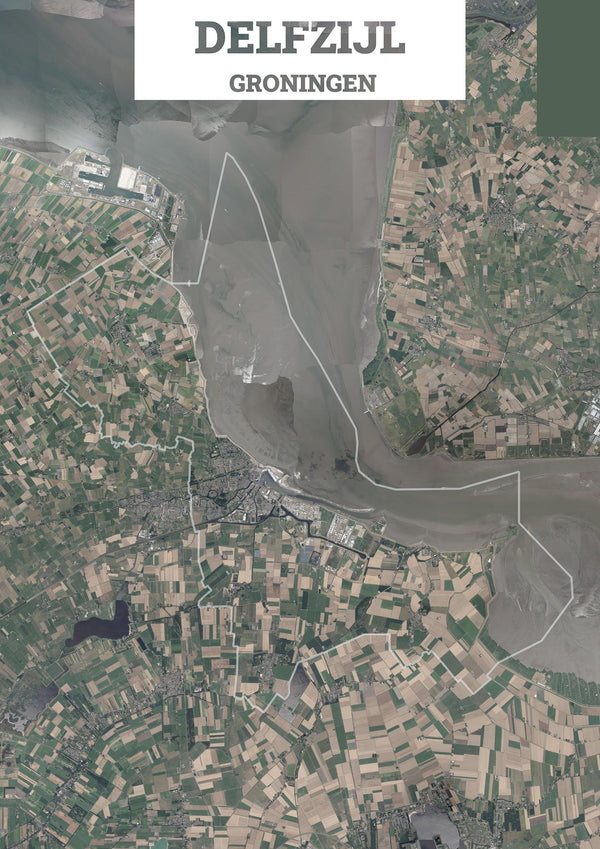 Luchtfoto van de gemeente Delfzijl