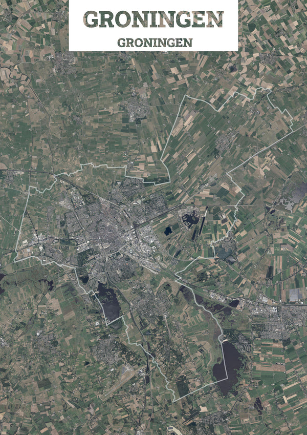 Luchtfoto van de gemeente Groningen