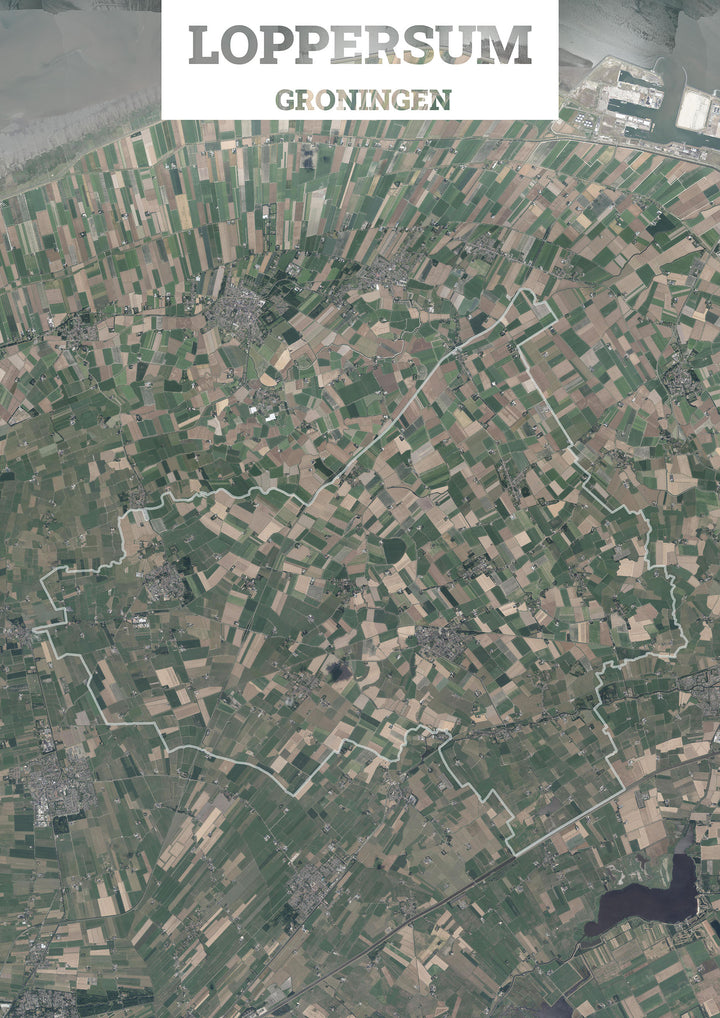 Luchtfoto van de gemeente Loppersum
