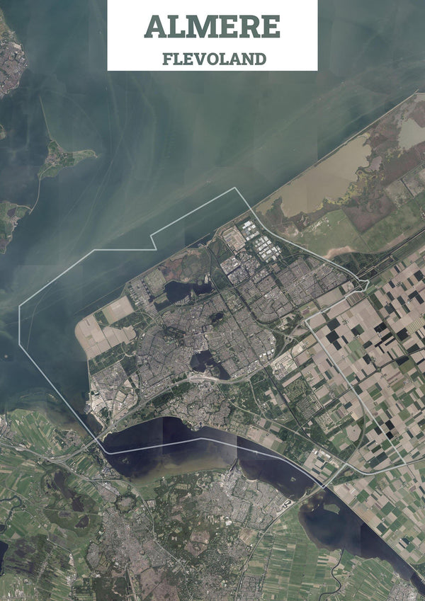 Luchtfoto van de gemeente Almere