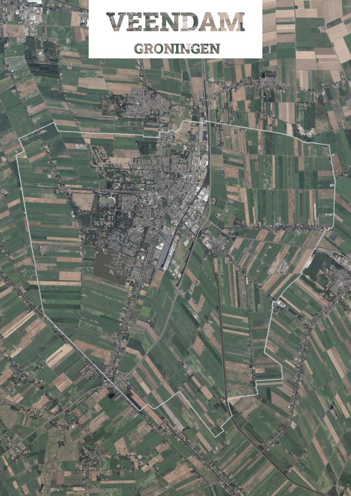 Luchtfoto van de gemeente Veendam