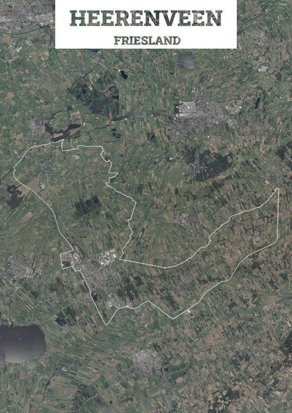 Luchtfoto van de gemeente Heerenveen