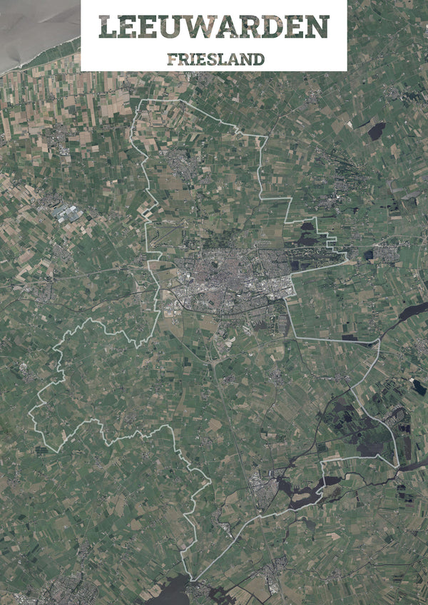 Luchtfoto van de gemeente Leeuwarden