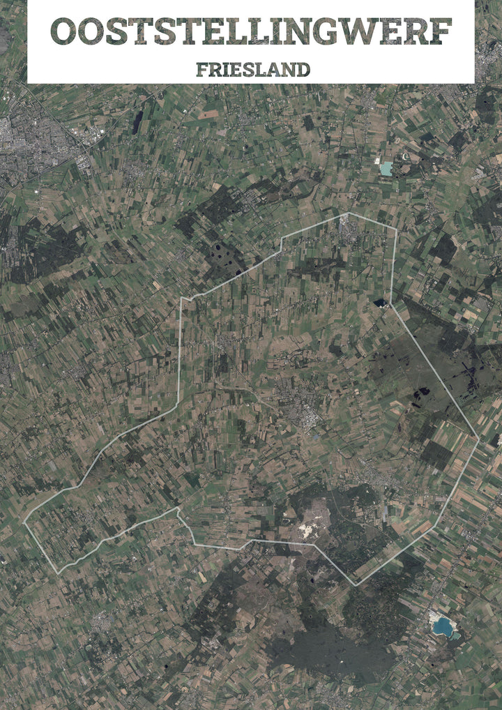 Luchtfoto van de gemeente Ooststellingwerf