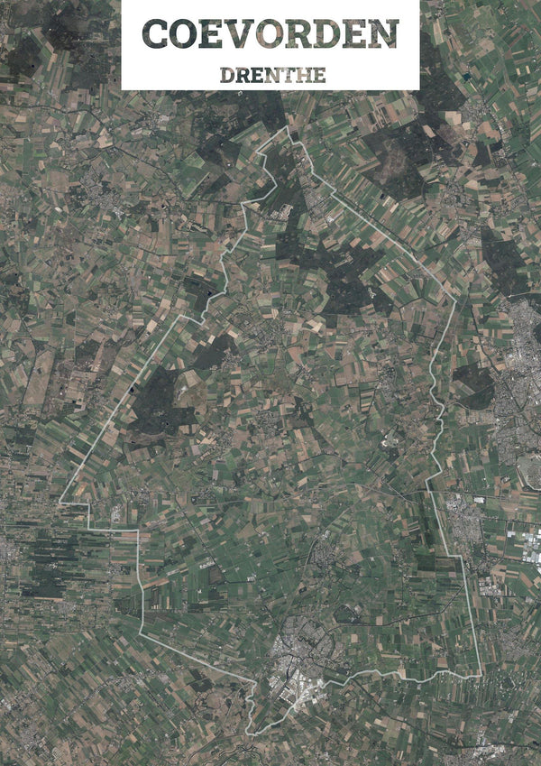 Luchtfoto van de gemeente Coevorden