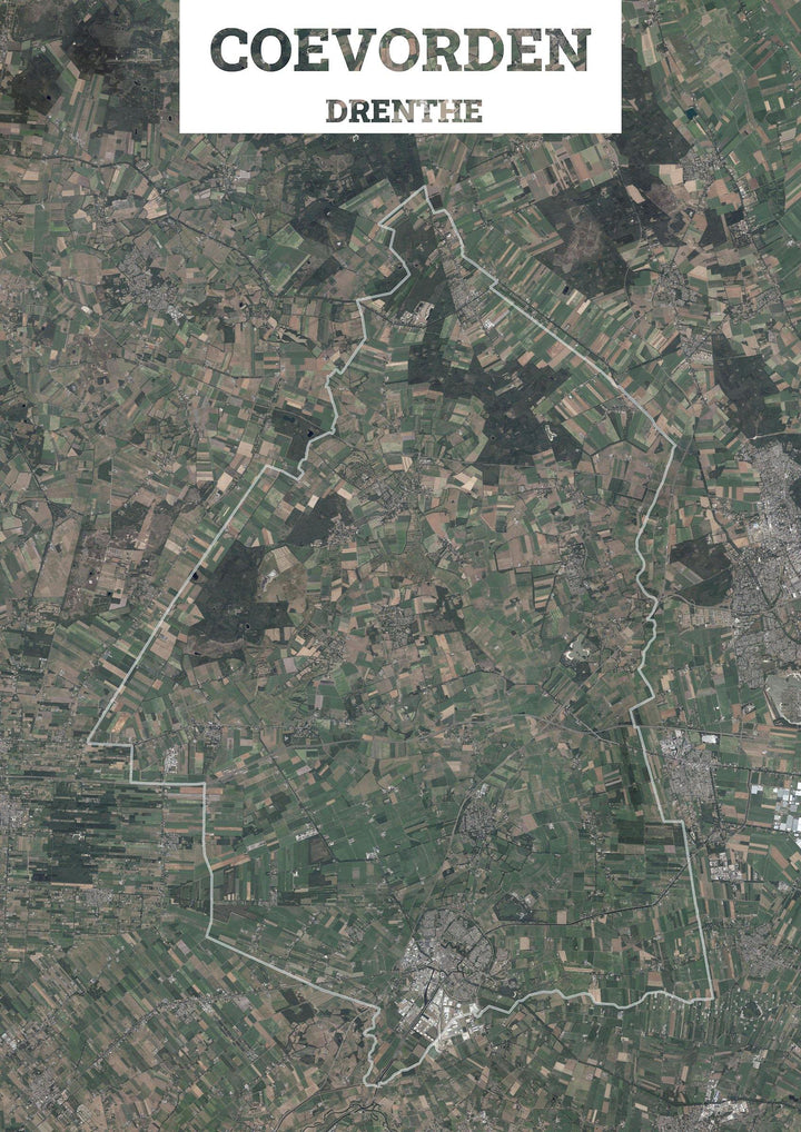 Luchtfoto van de gemeente Coevorden