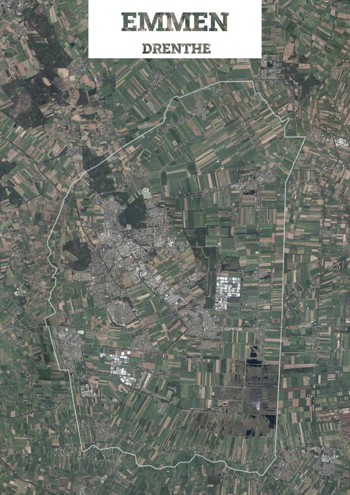 Luchtfoto van de gemeente Emmen