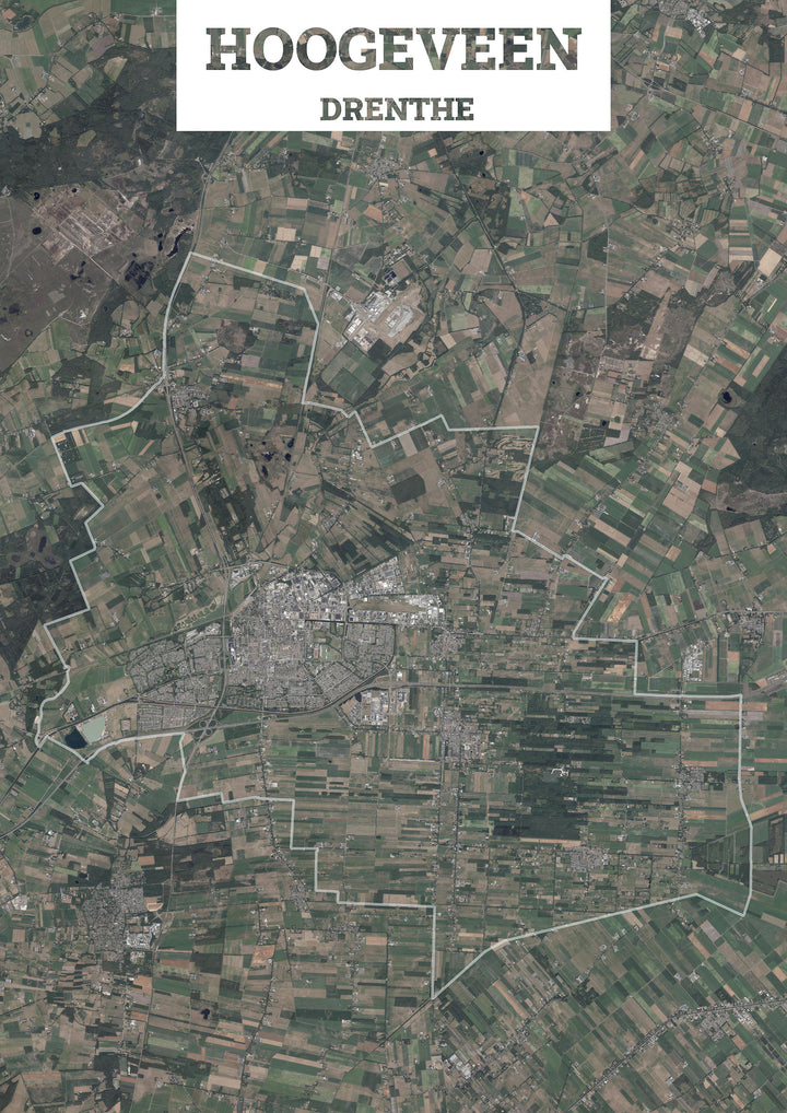 Luchtfoto van de gemeente Hoogeveen