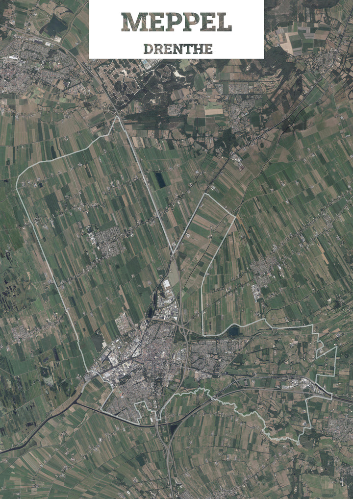 Luchtfoto van de gemeente Meppel