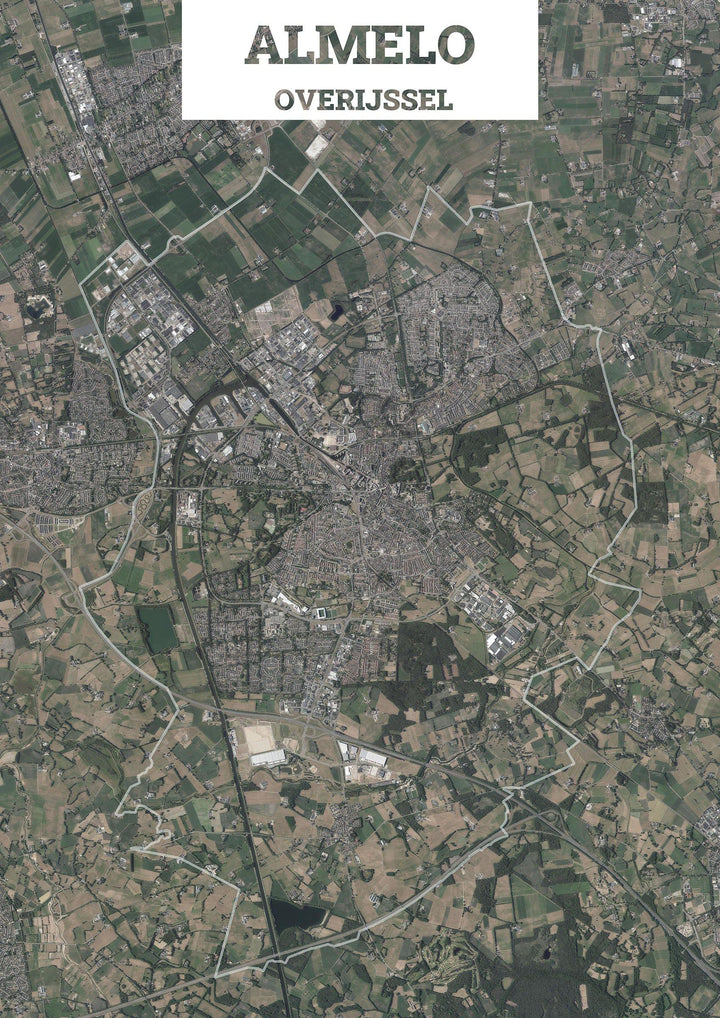 Luchtfoto van de gemeente Almelo