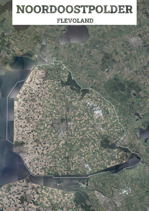 Luchtfoto van de gemeente Noordoostpolder