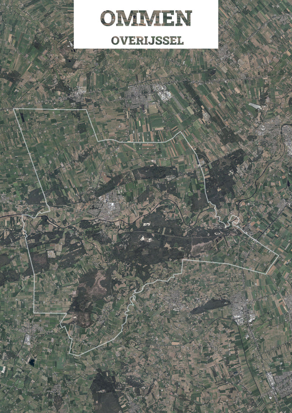 Luchtfoto van de gemeente Ommen