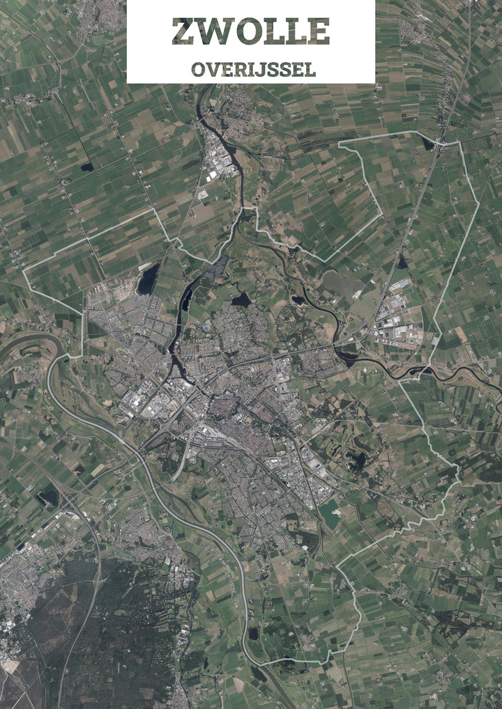 Luchtfoto van de gemeente Zwolle