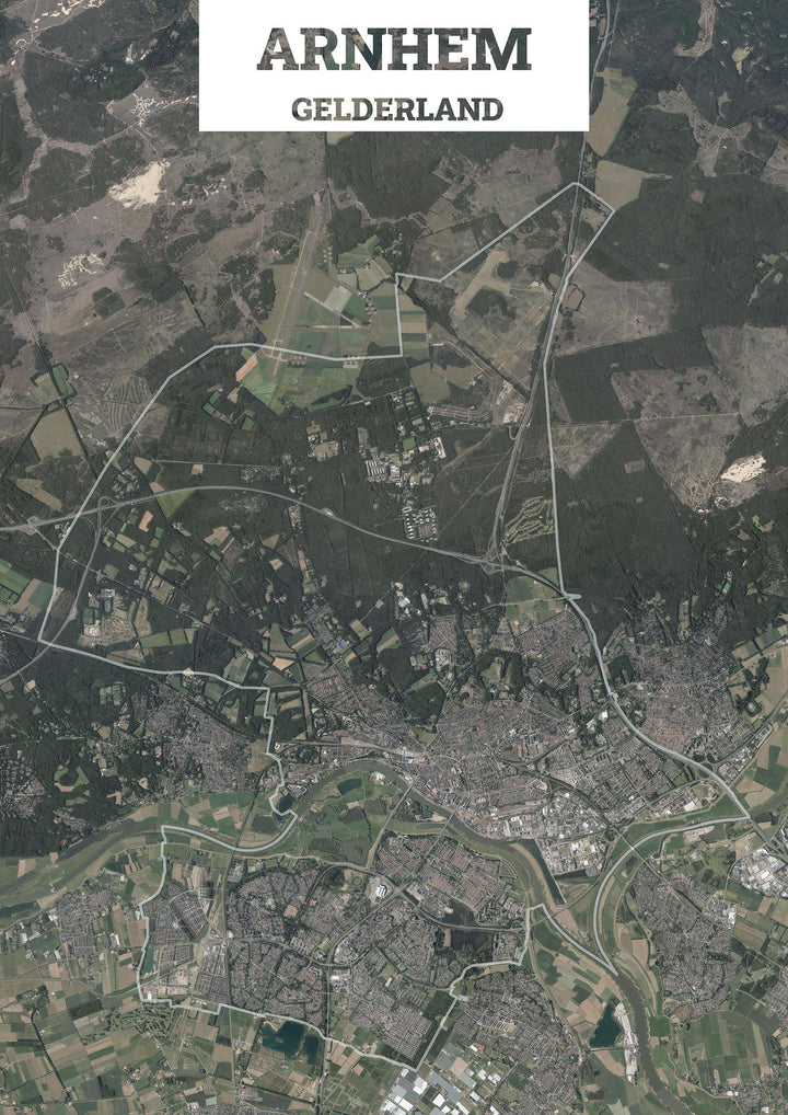 Luchtfoto van de gemeente Arnhem