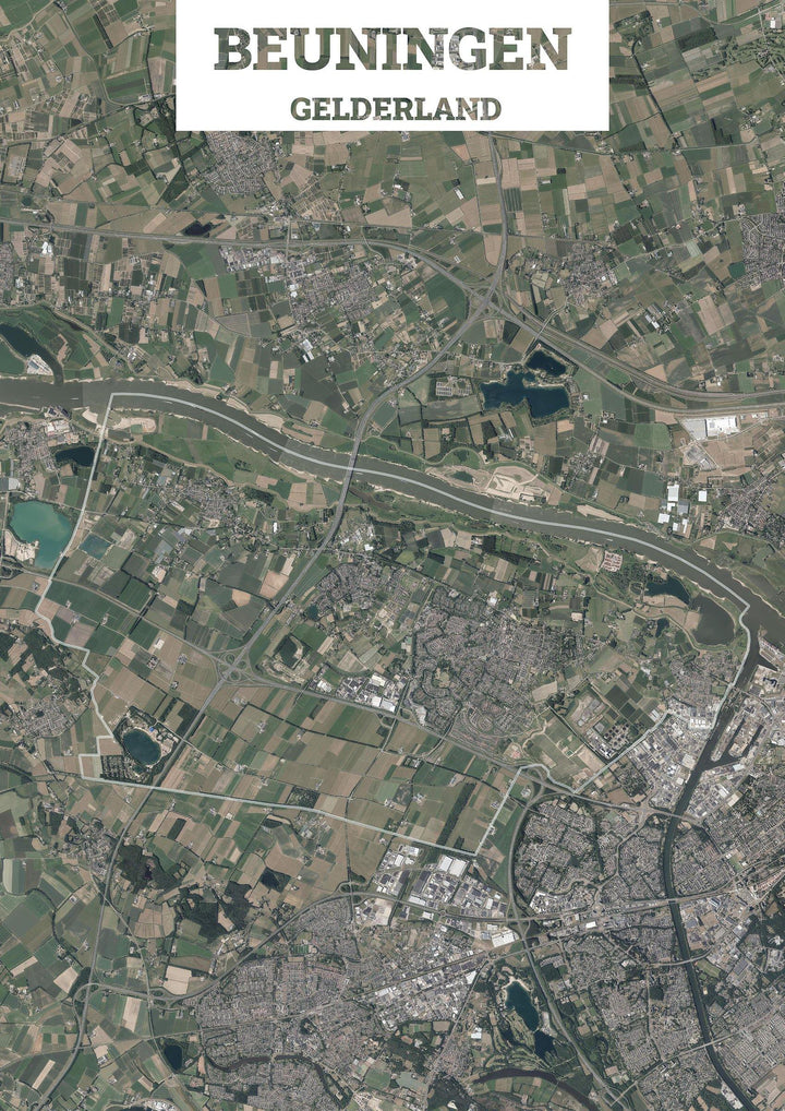 Luchtfoto van de gemeente Beuningen