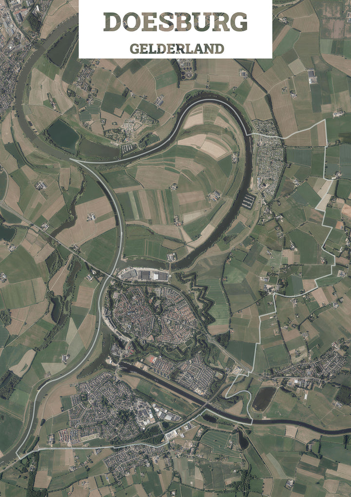 Luchtfoto van de gemeente Doesburg