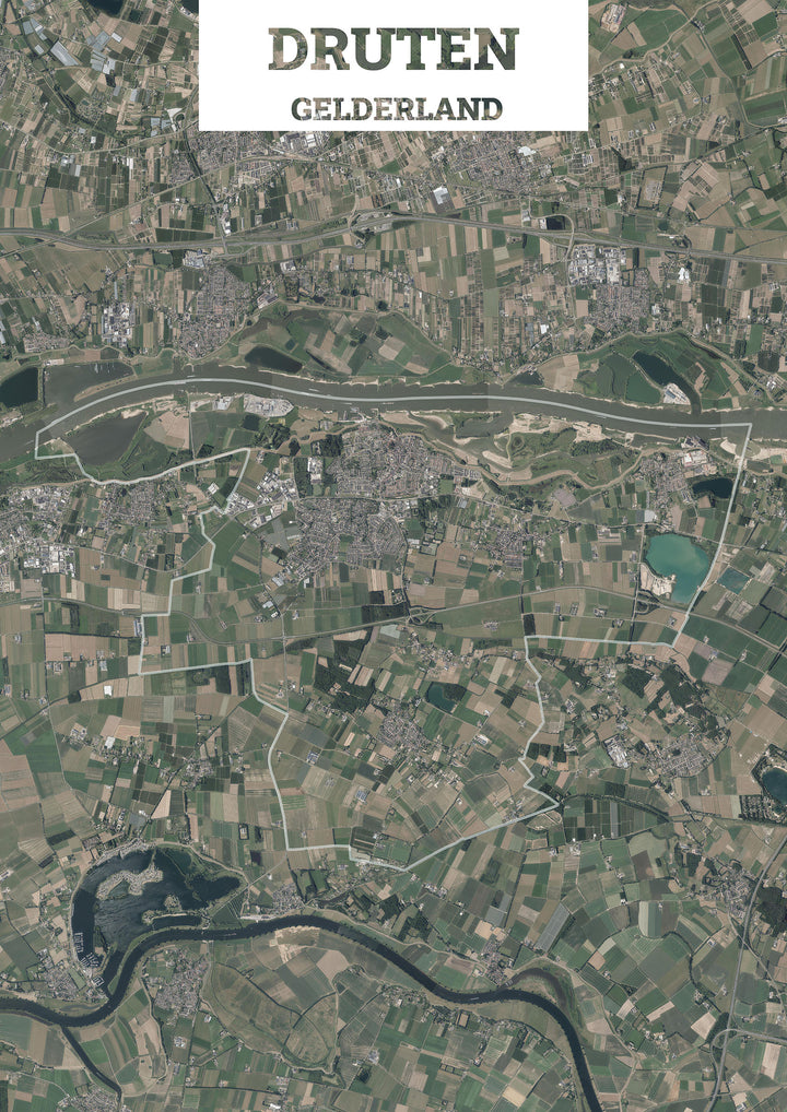 Luchtfoto van de gemeente Druten