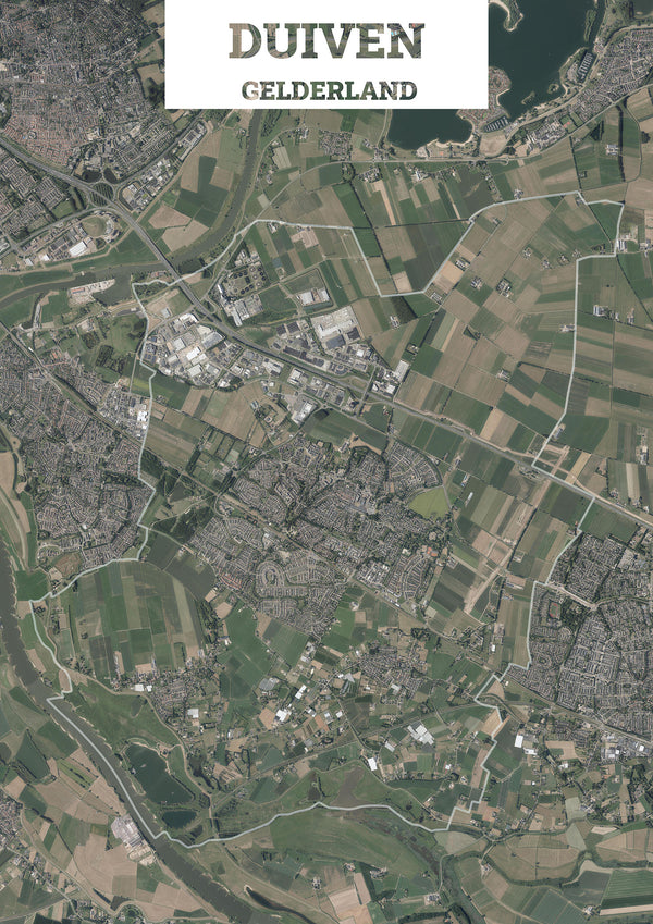 Luchtfoto van de gemeente Duiven