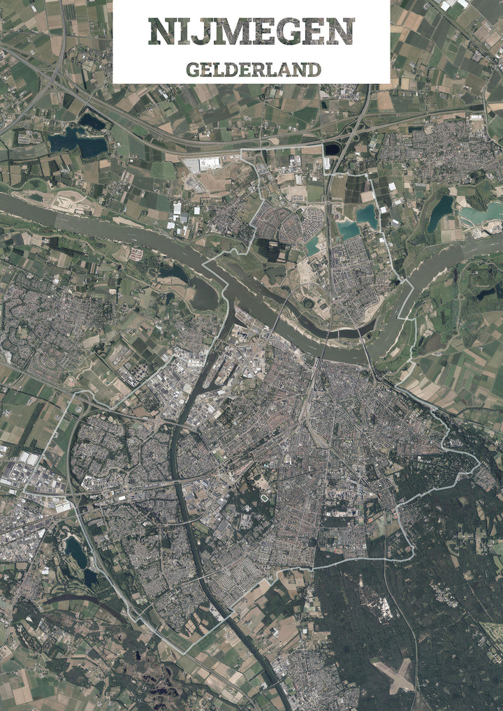 Luchtfoto van de gemeente Nijmegen