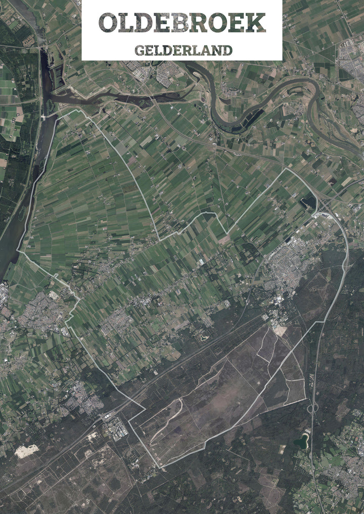 Luchtfoto van de gemeente Oldebroek