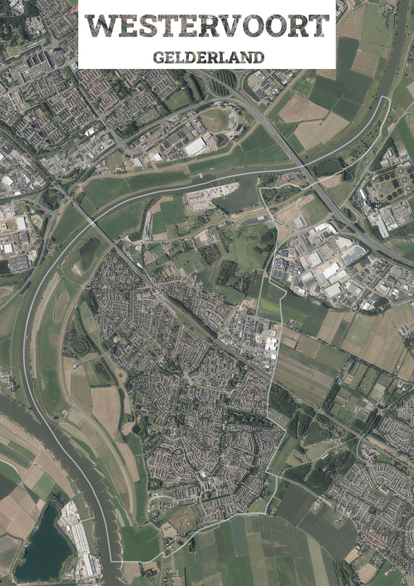 Luchtfoto van de gemeente Westervoort