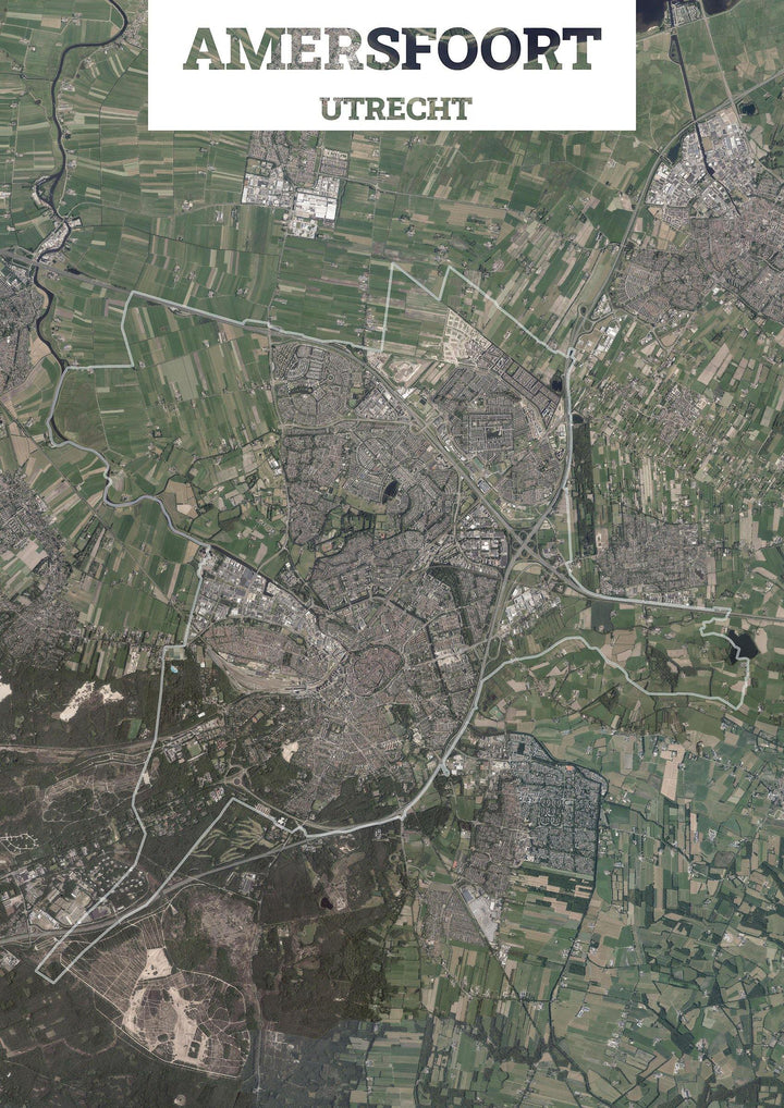 Luchtfoto van de gemeente Amersfoort