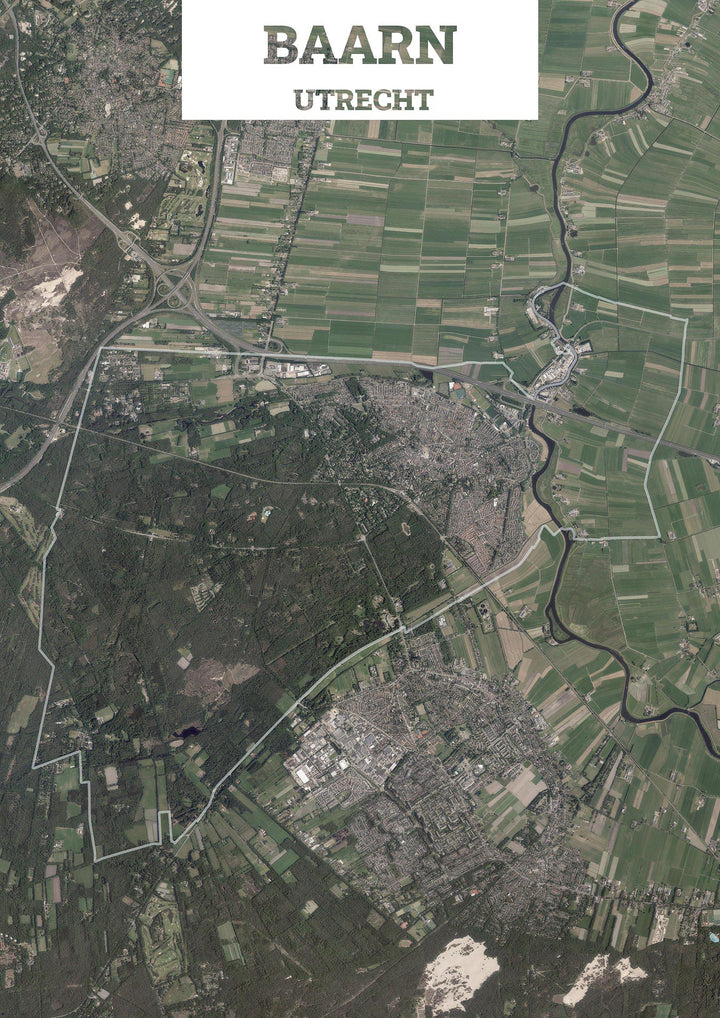 Luchtfoto van de gemeente Baarn
