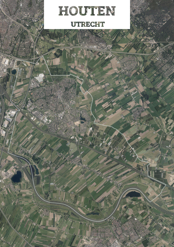Luchtfoto van de gemeente Houten