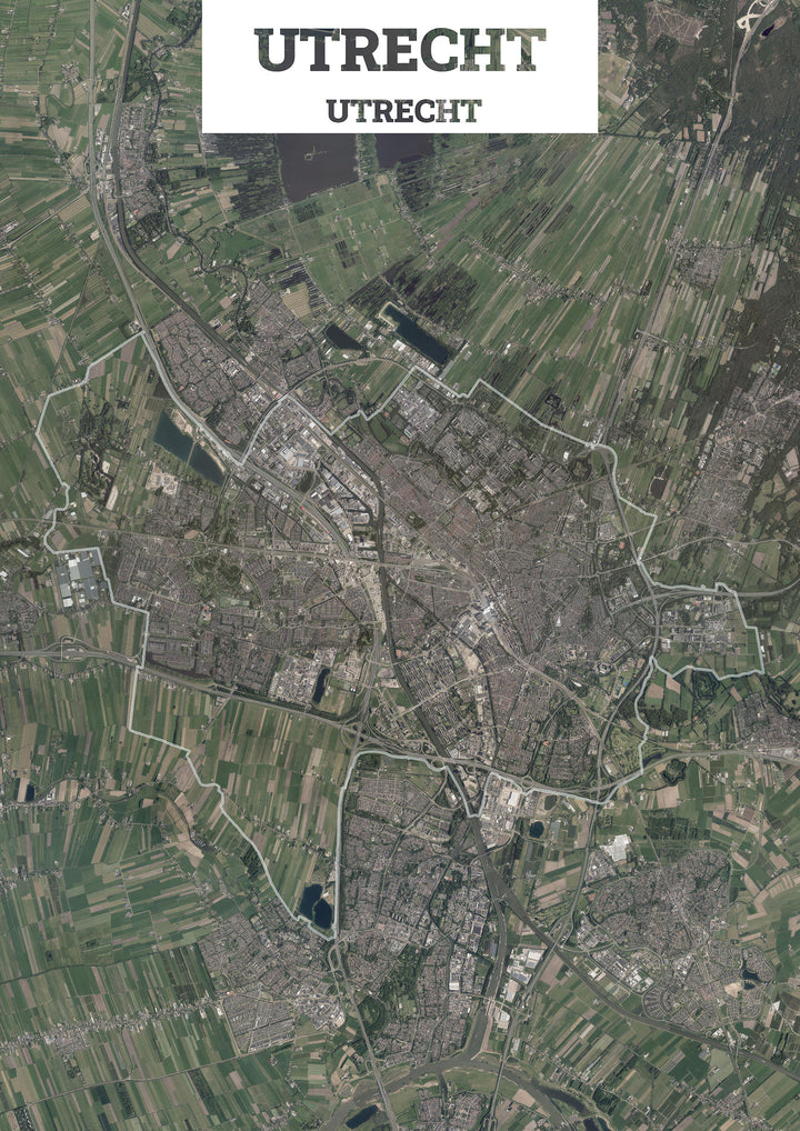 Luchtfoto van de gemeente Utrecht