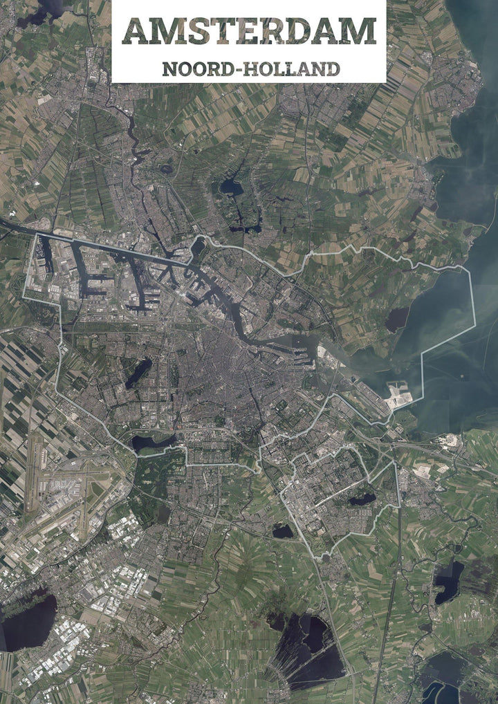 Luchtfoto van de gemeente Amsterdam