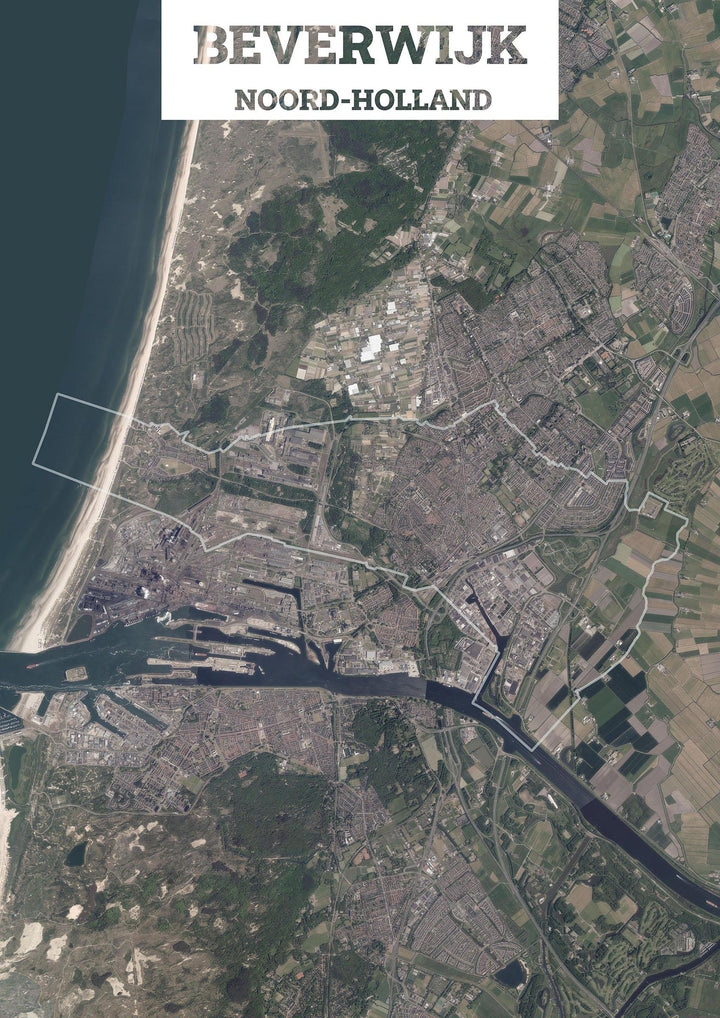 Luchtfoto van de gemeente Beverwijk