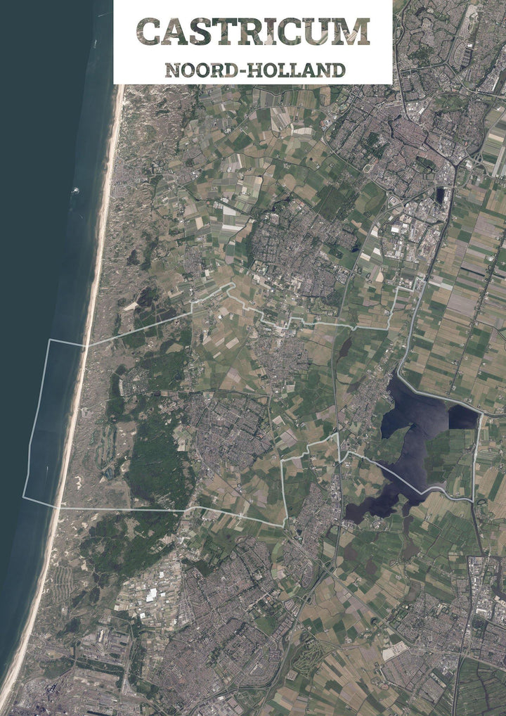 Luchtfoto van de gemeente Castricum