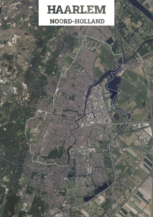 Luchtfoto van de gemeente Haarlem