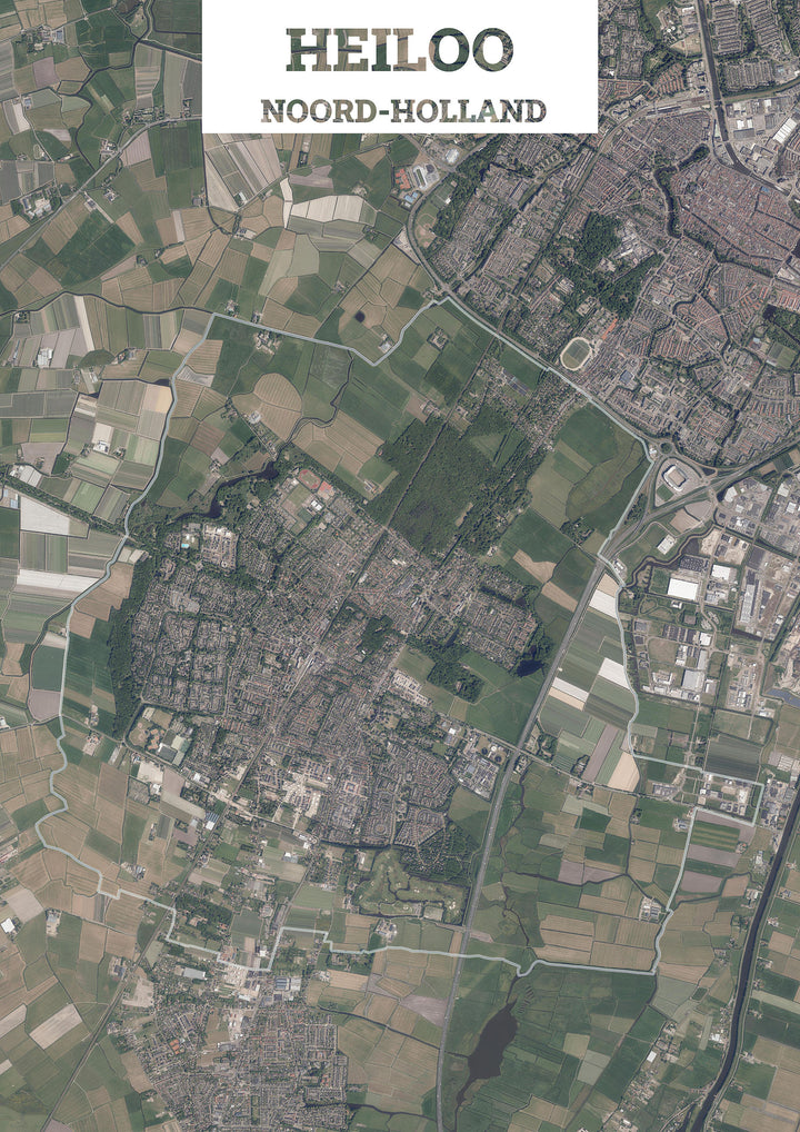 Luchtfoto van de gemeente Heiloo