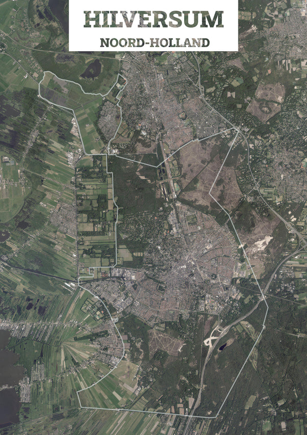 Luchtfoto van de gemeente Hilversum