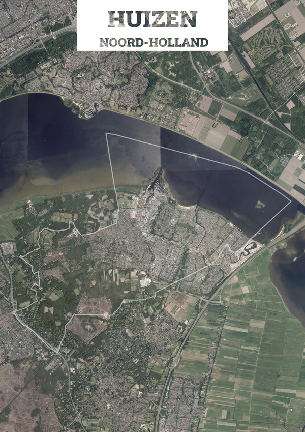 Luchtfoto van de gemeente Huizen