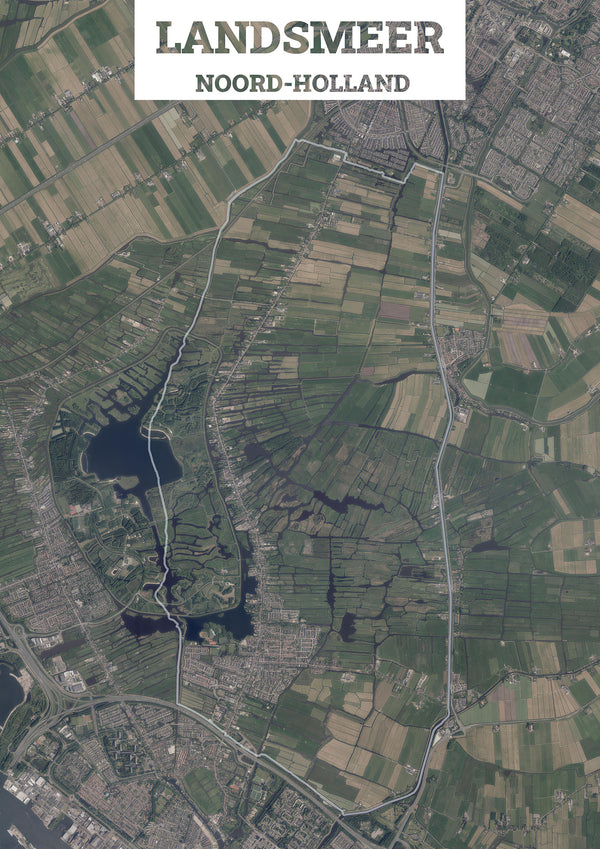 Luchtfoto van de gemeente Landsmeer