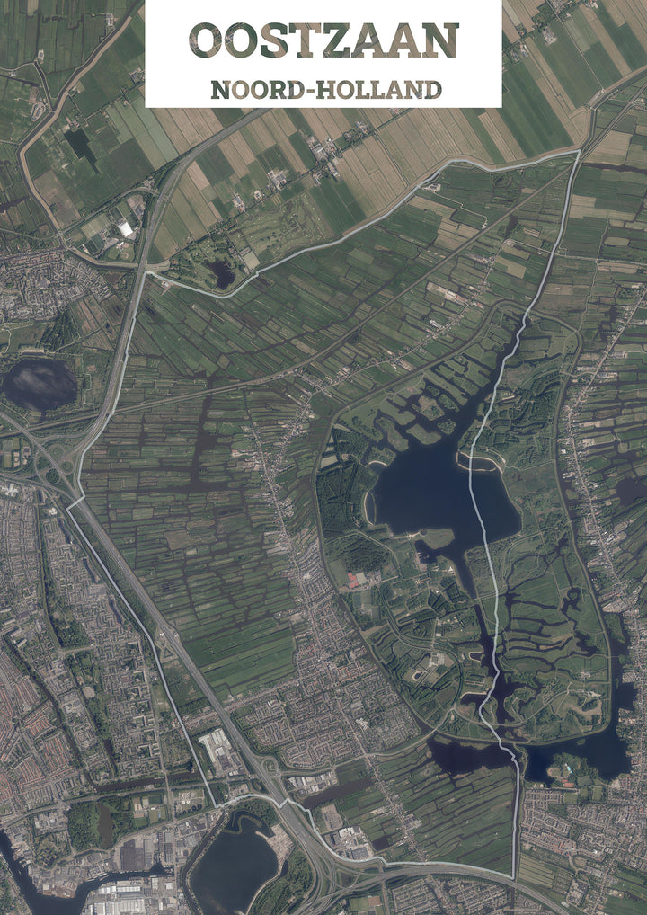 Luchtfoto van de gemeente Oostzaan