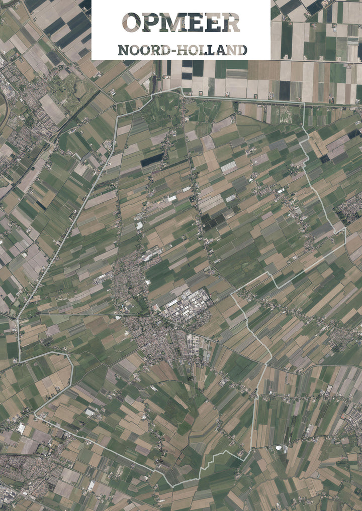 Luchtfoto van de gemeente Opmeer