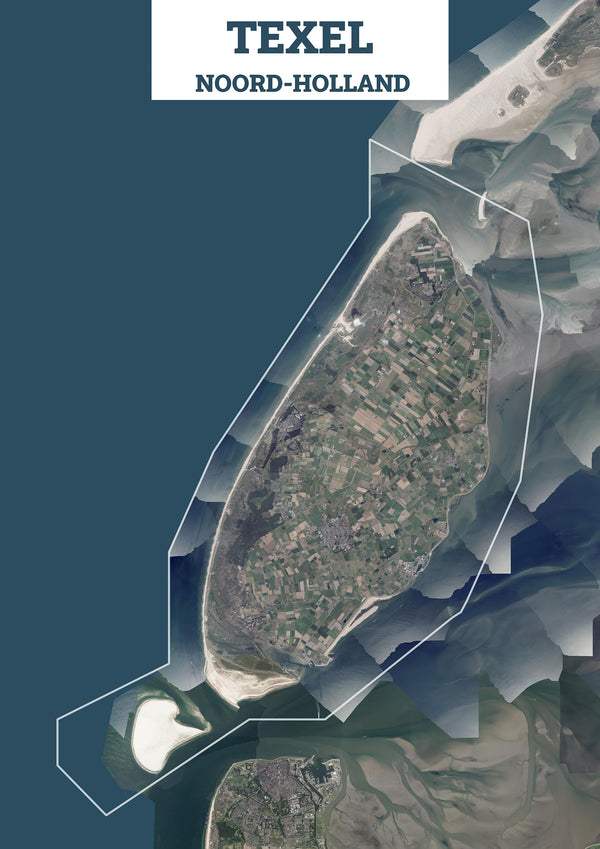 Luchtfoto van de gemeente Texel