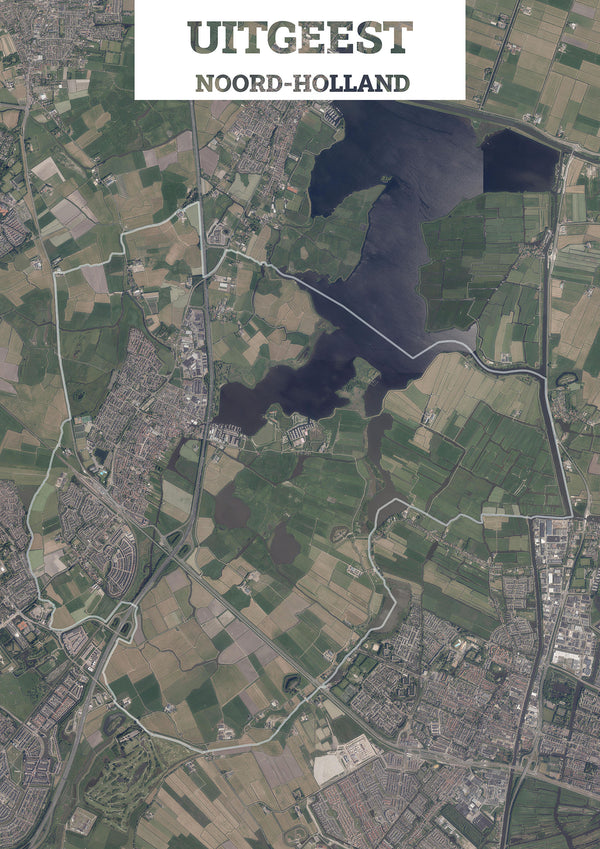 Luchtfoto van de gemeente Uitgeest