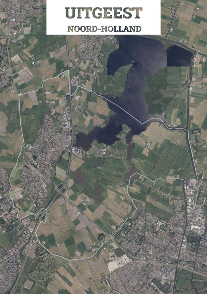 Luchtfoto van de gemeente Uitgeest