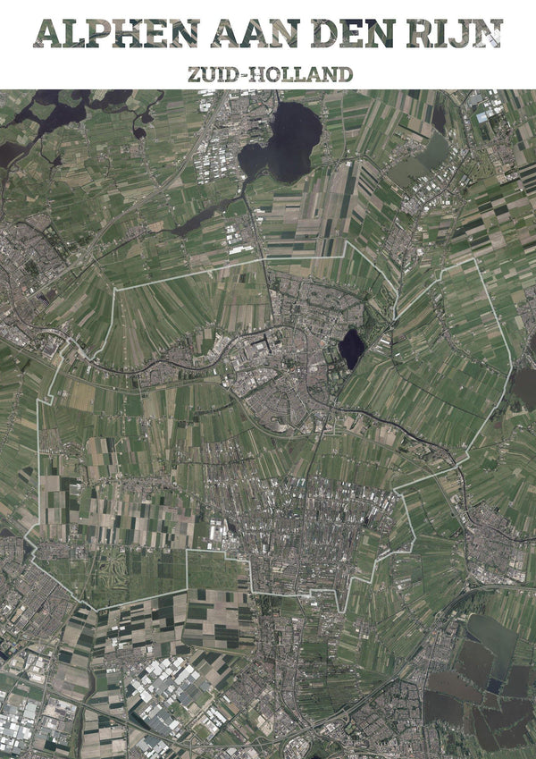 Luchtfoto van de gemeente Alphen aan den Rijn