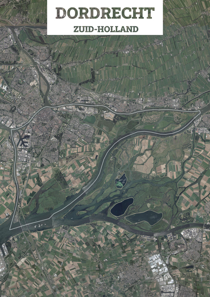 Luchtfoto van de gemeente Dordrecht