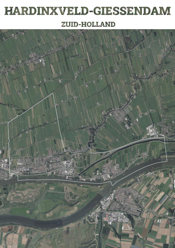 Luchtfoto van de gemeente Hardinxveld-Giessendam