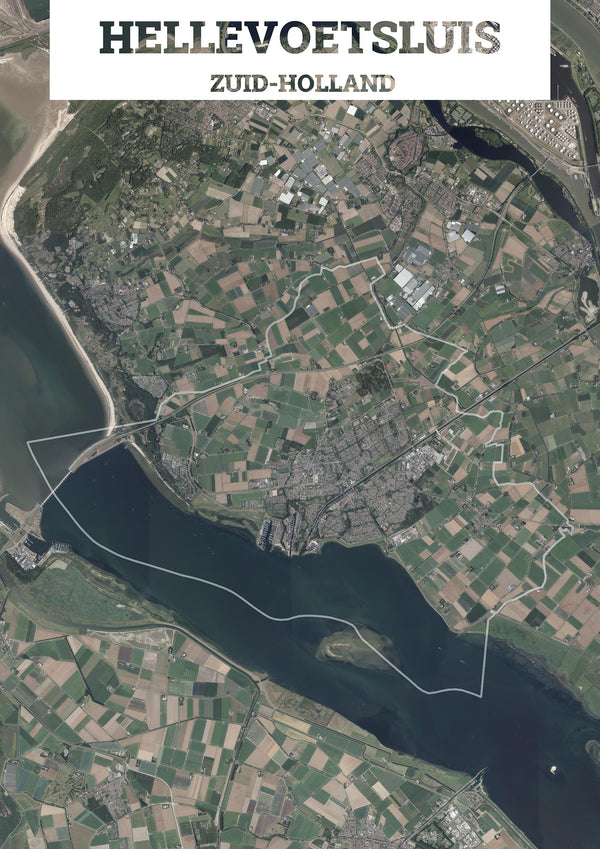 Luchtfoto van de gemeente Hellevoetsluis